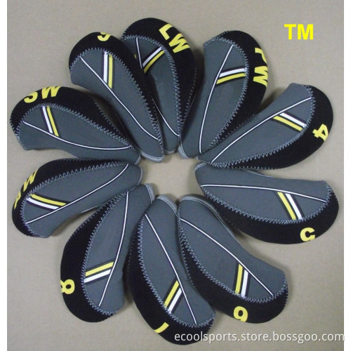 Dark Grey Golf Iron Headcover for Club Head